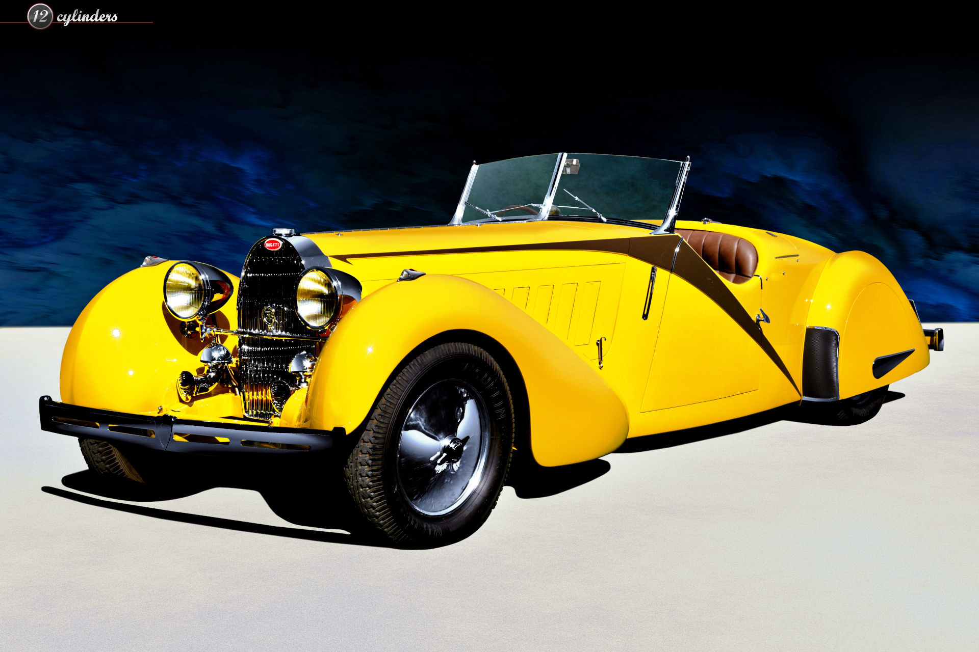 The Car: Bugatti Type 57 Raid 12cylinders #57260, Roadster, 1935 Worblaufen, 🚗 Grand
