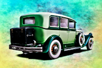 Rear Quarter, Pierce-Arrow Model B Five-Passenger Sedan, Unrestored, 1930